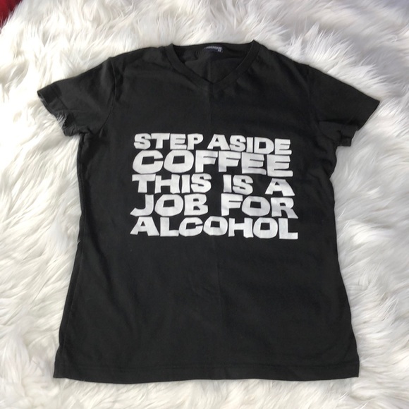 Black Step Aside Coffee T-shirt Sz XS - Picture 2 of 3